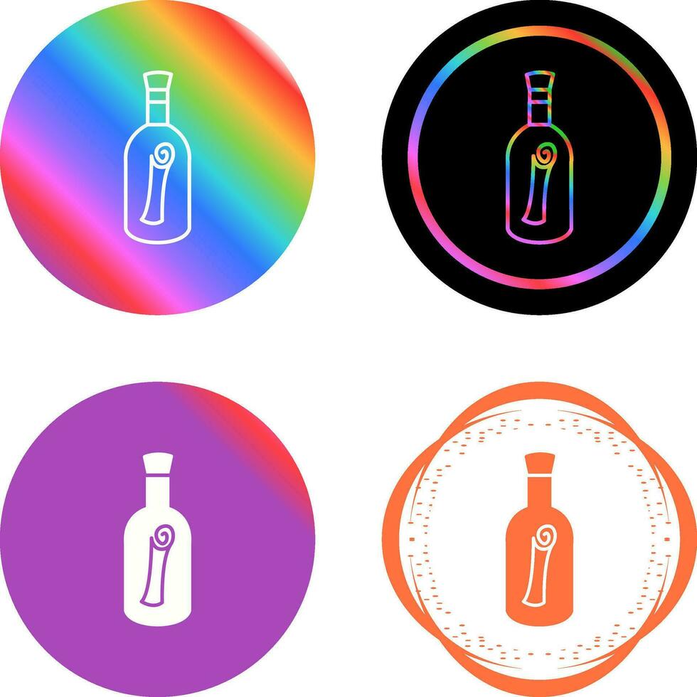 Scroll in Bottle Vector Icon