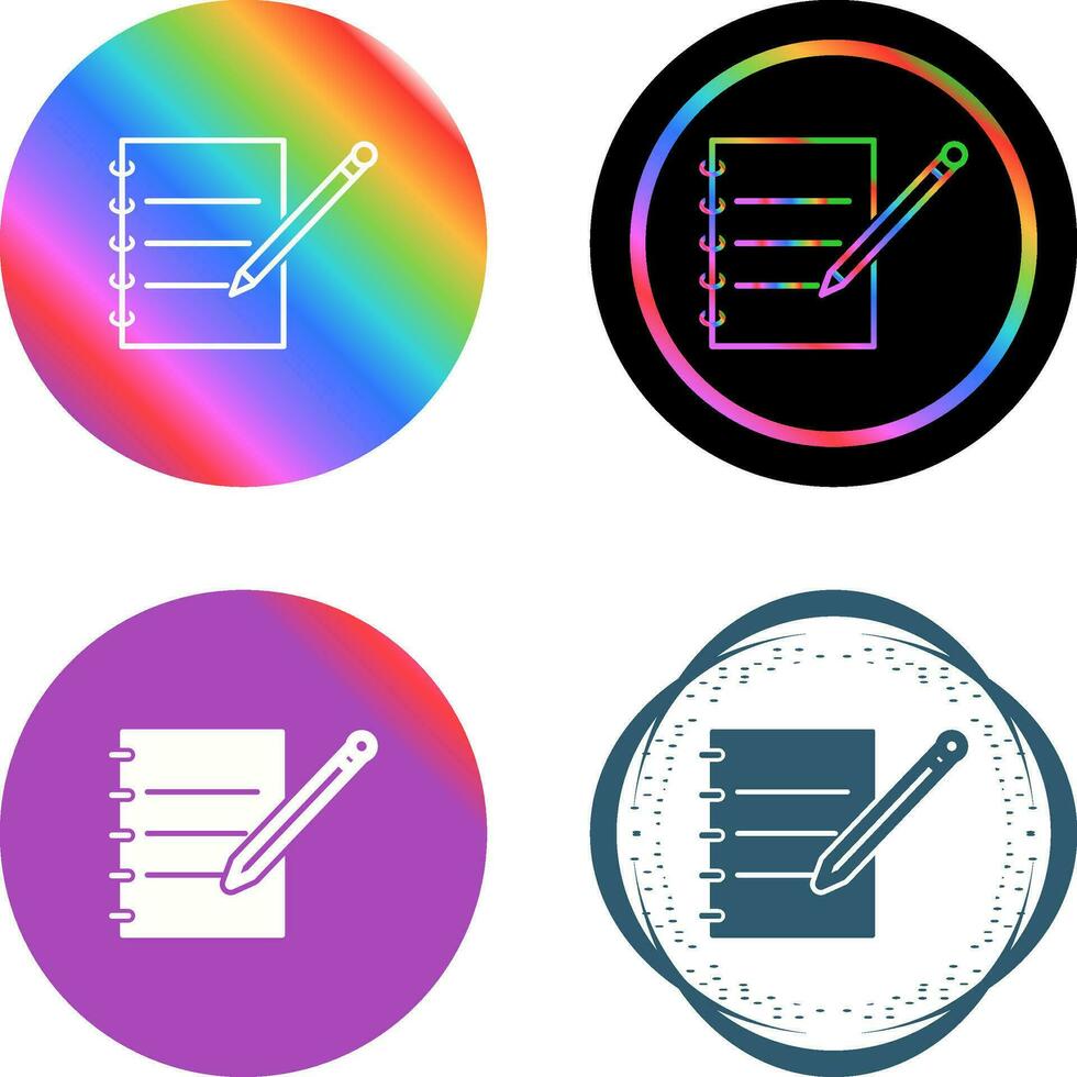 Notebook and Pen Vector Icon