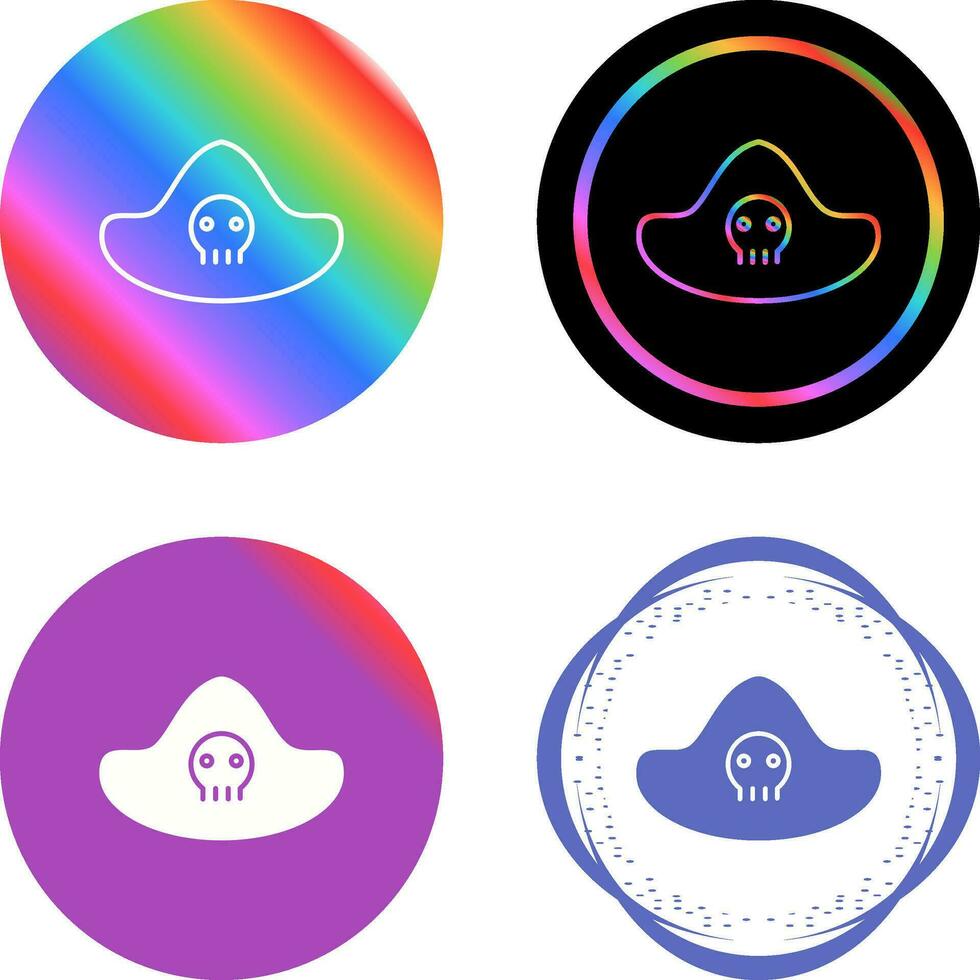 icono de vector de sombrero pirata