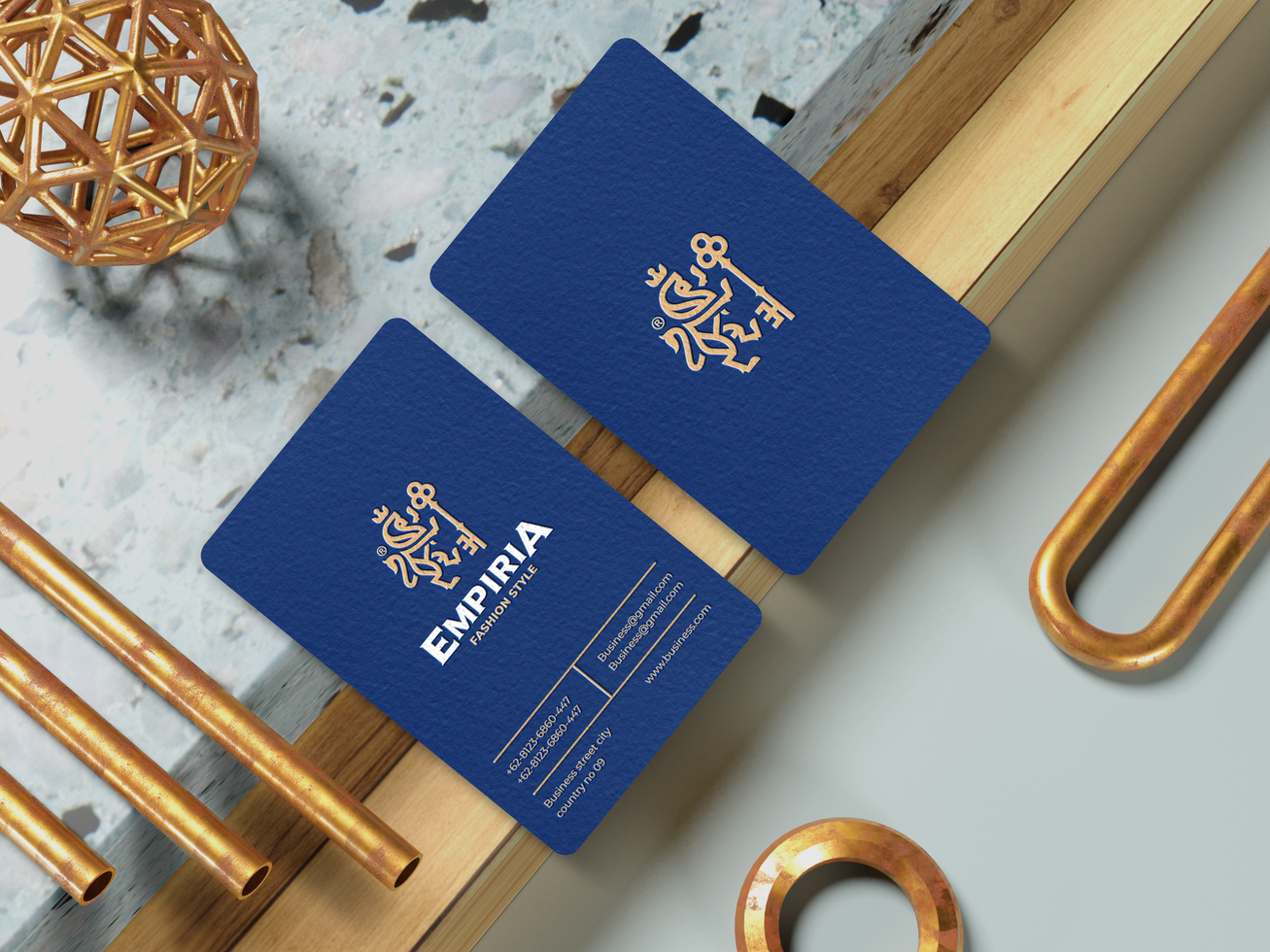 Elegant vertical business card for branding identity mockup psd