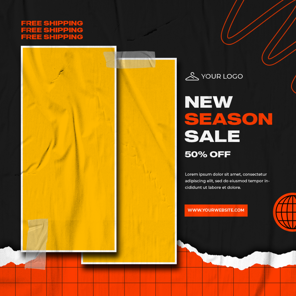 New season sale fashion instagram post template Premium PSD