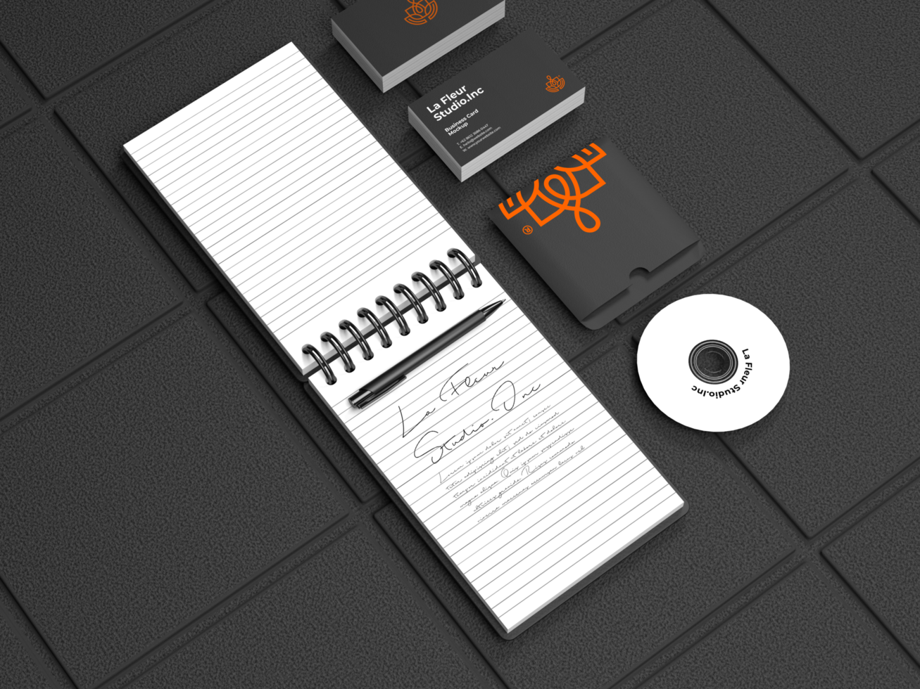 Elegant branding stationery set mockup template Premium Psd