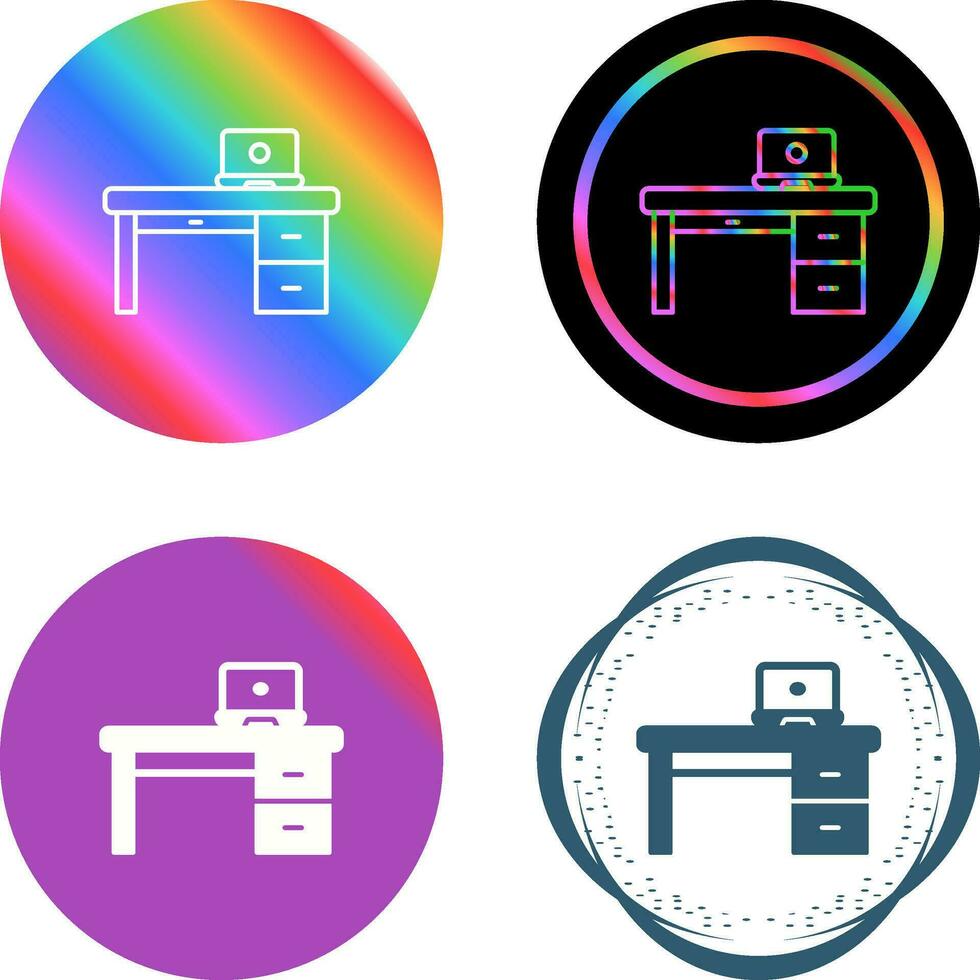 Office Desk Vector Icon