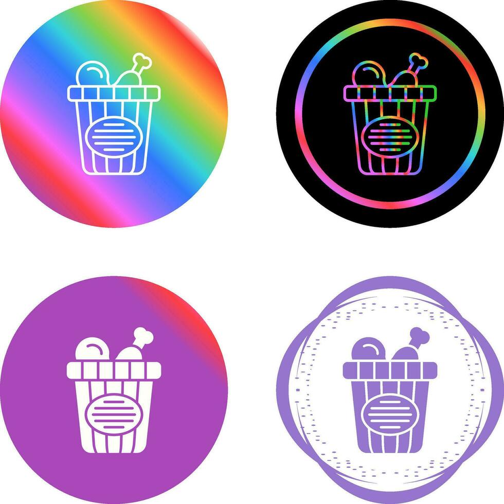 Chicken Bucket Vector Icon