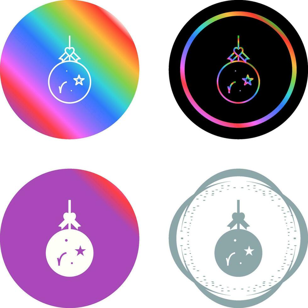 icono de vector de bola de Navidad