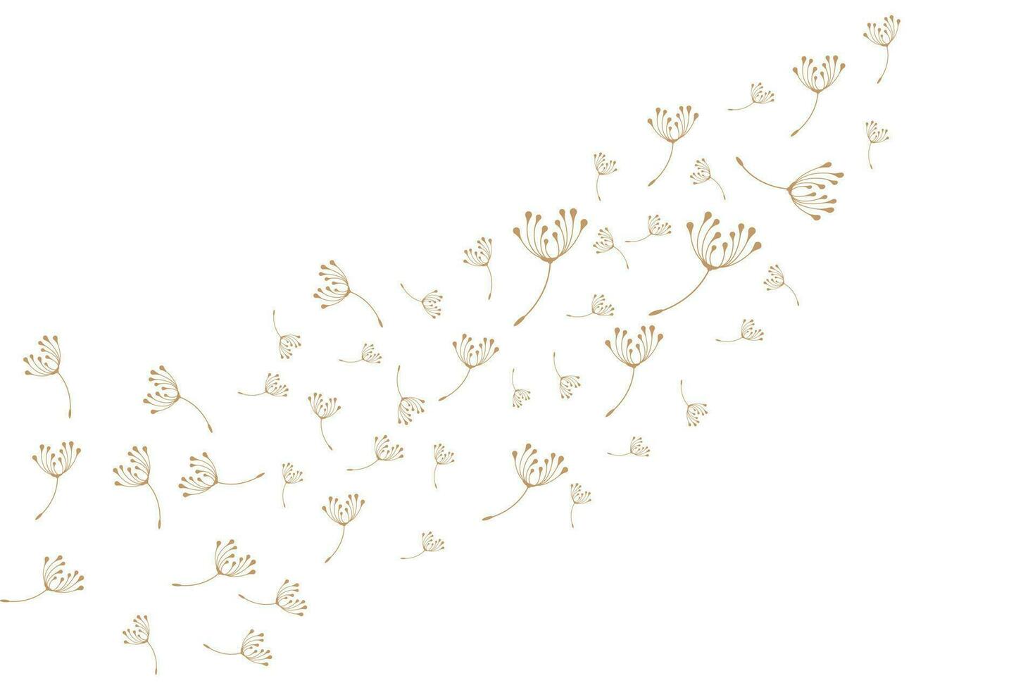 Dandelion Flower Logo Design Simple Vector Minimalist Symbol Template