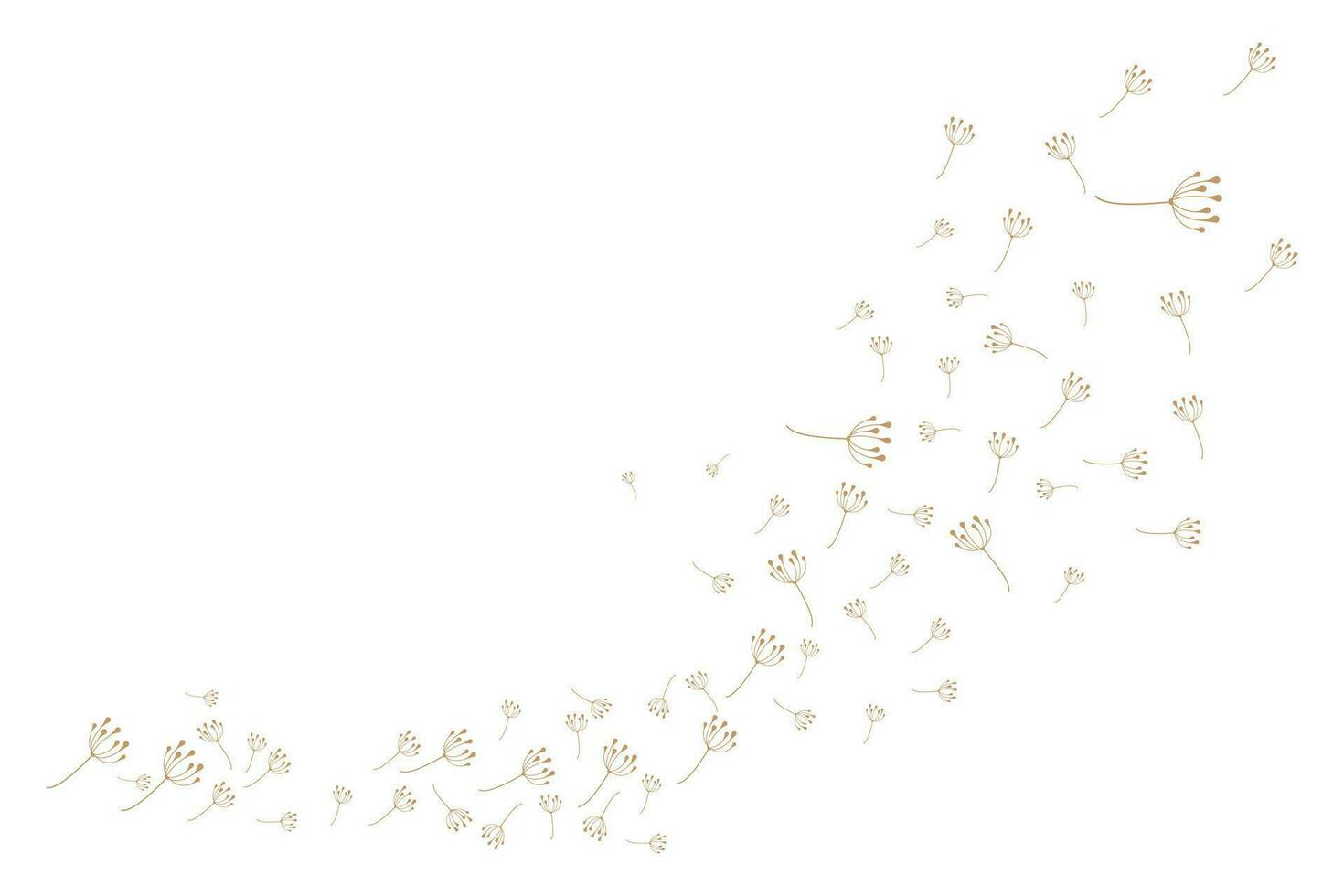 Dandelion Flower Logo Design Simple Vector Minimalist Symbol Template