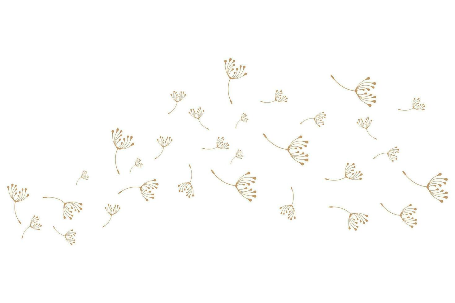 Dandelion Flower Logo Design Simple Vector Minimalist Symbol Template