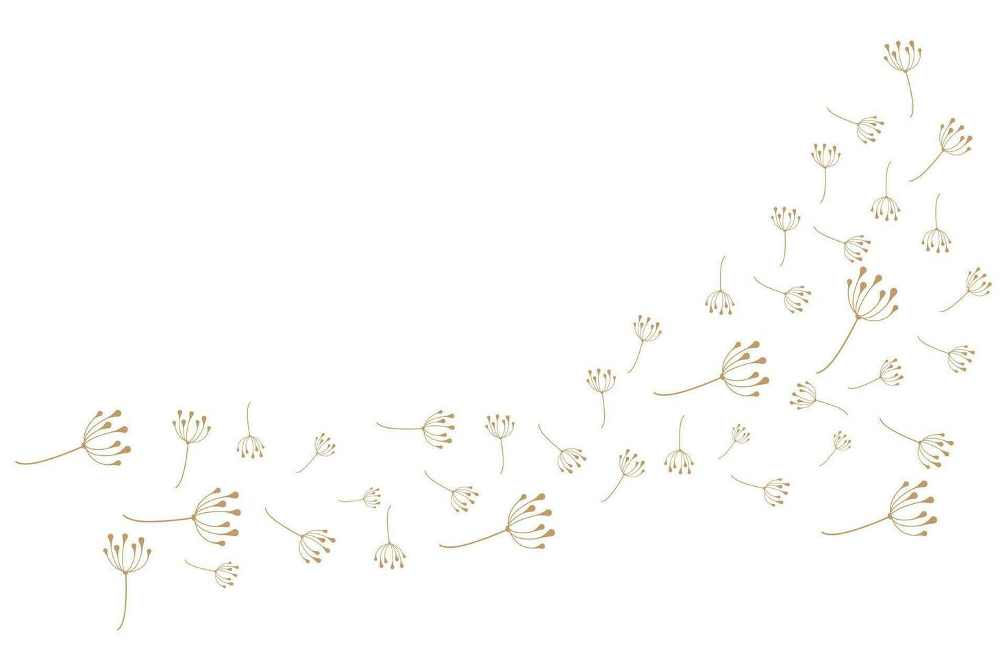 Dandelion Flower Logo Design Simple Vector Minimalist Symbol Template