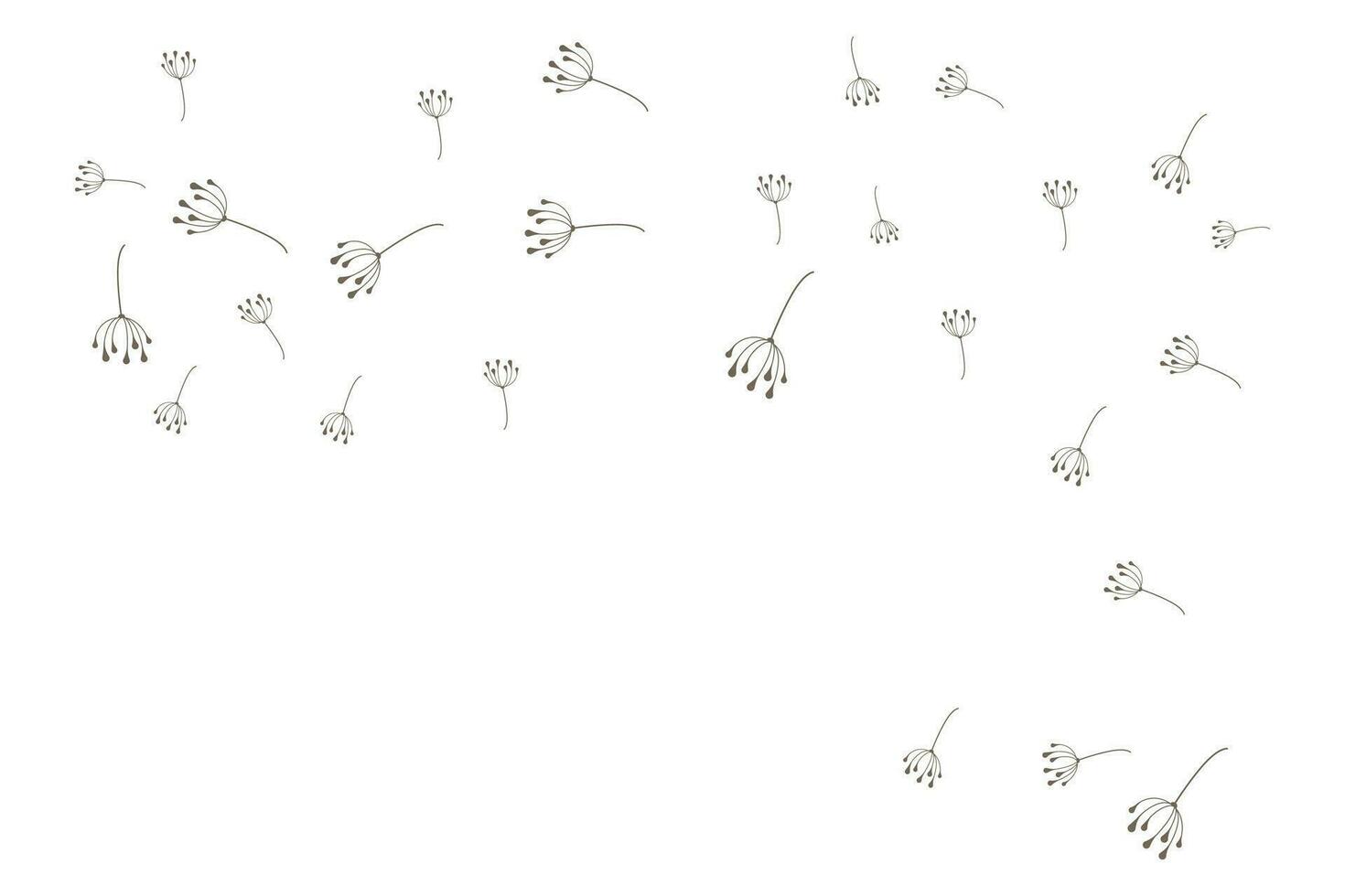 Dandelion Flower Logo Design Simple Vector Minimalist Symbol Template