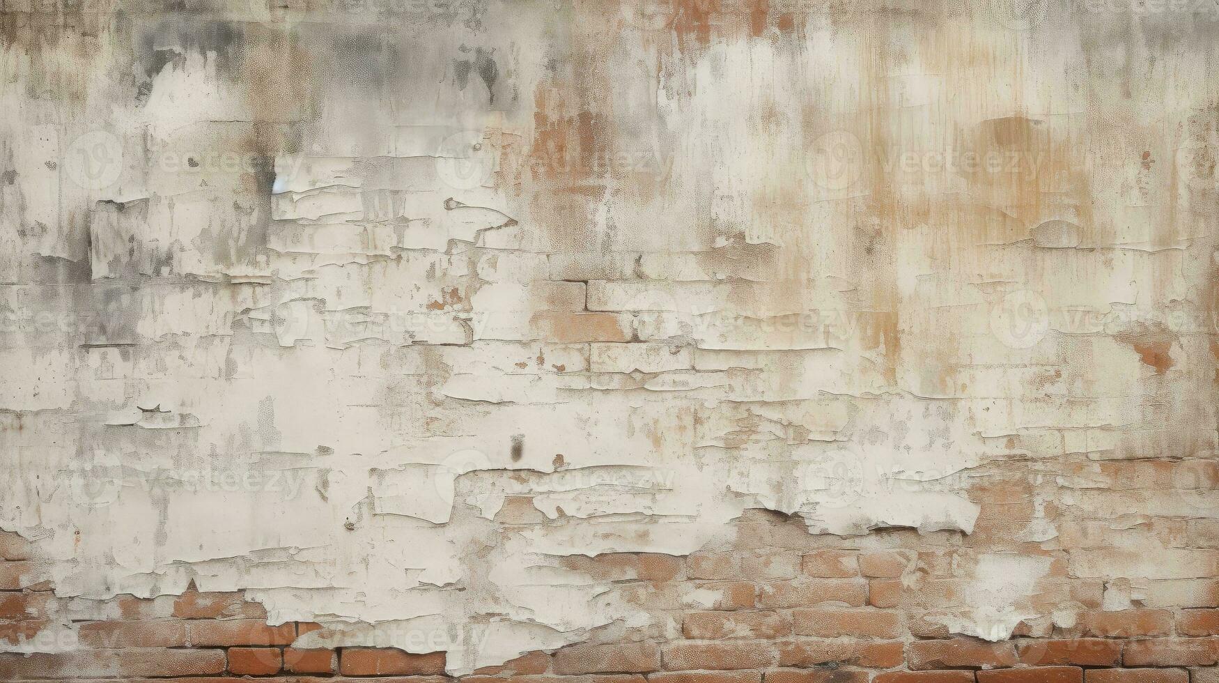 Old red brick wall background, abstract texture pattern backdrop, Generative AI illustration photo