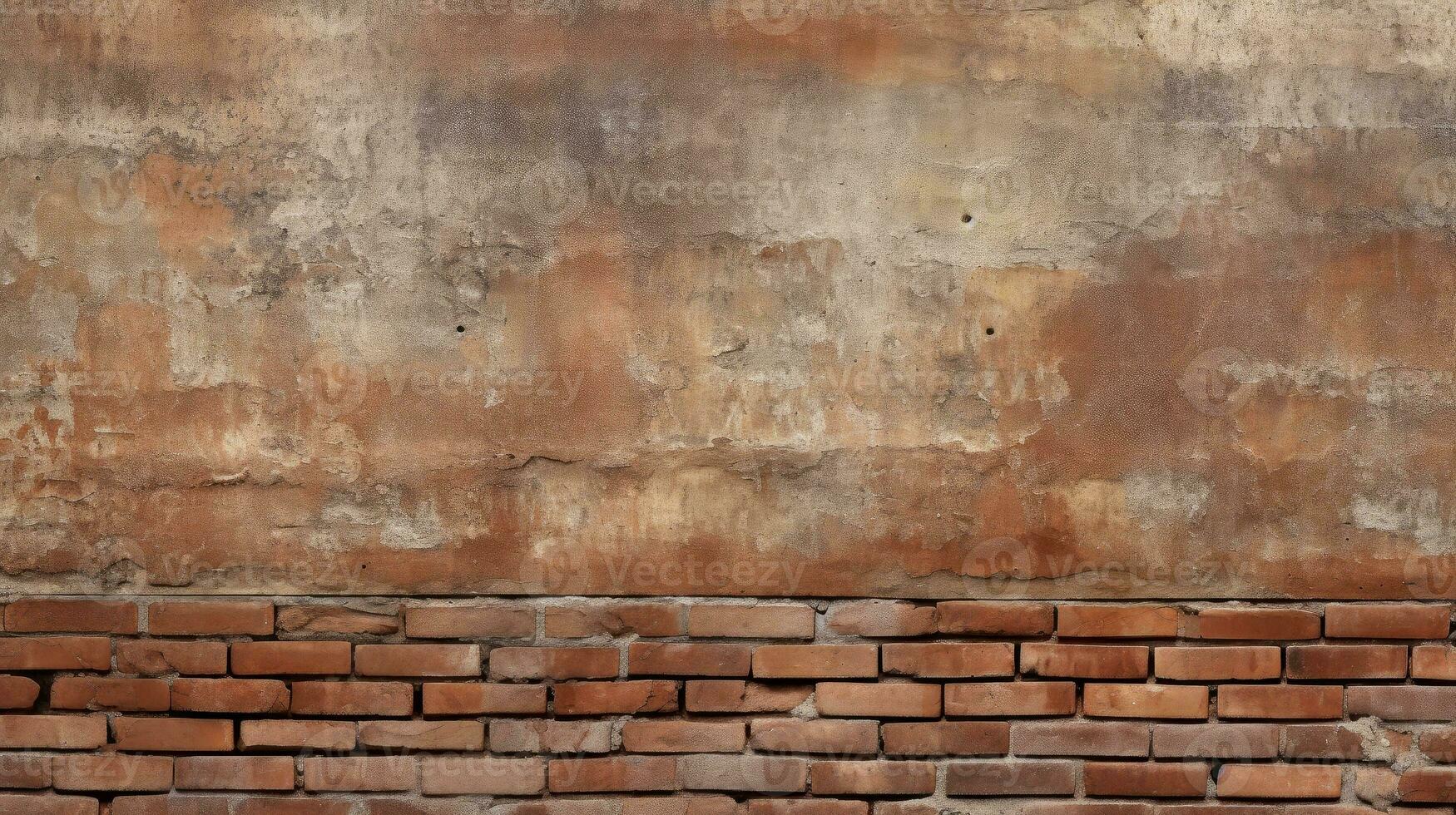 antiguo rojo ladrillo pared fondo, resumen textura modelo fondo, generativo ai ilustración foto