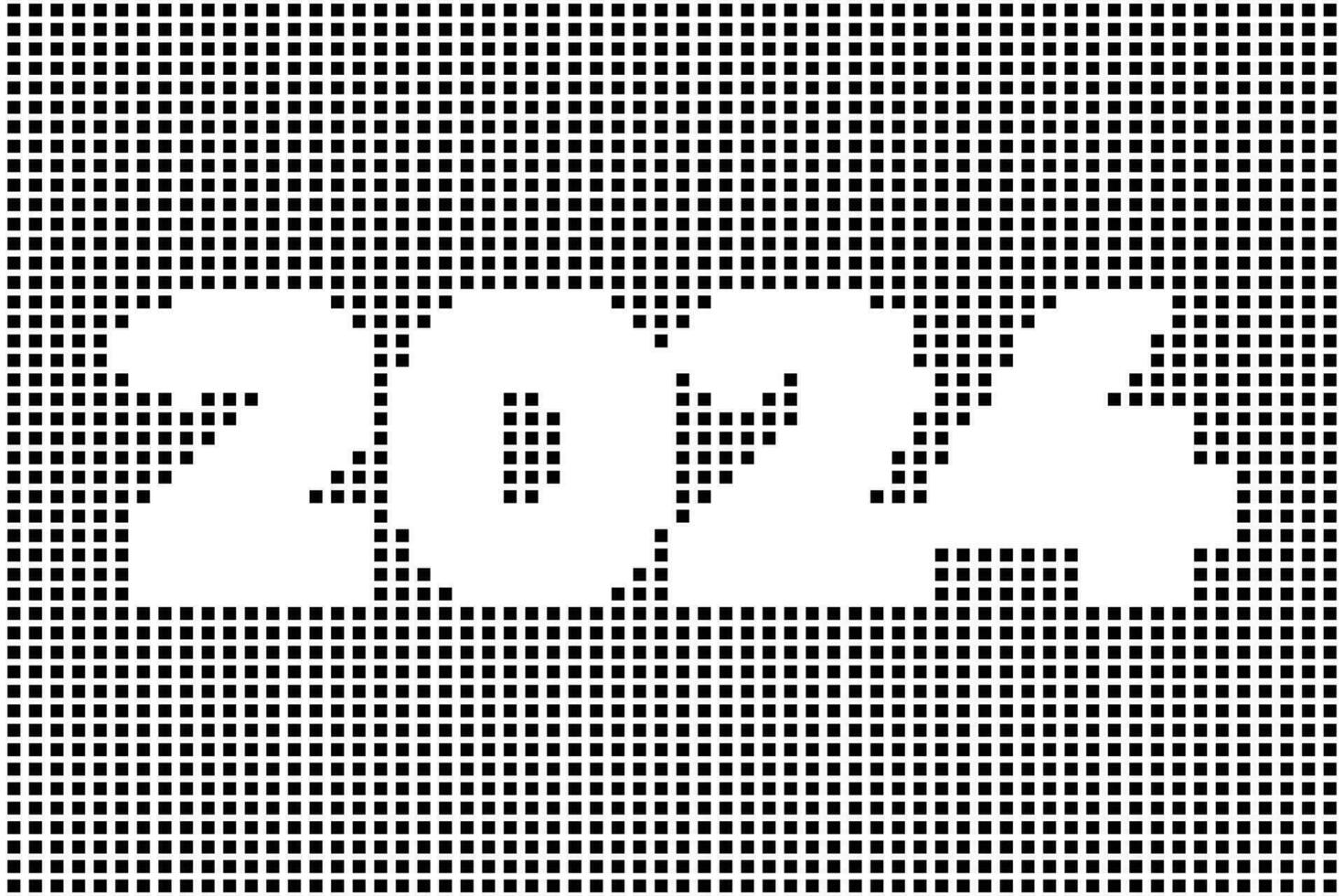 2024 number for Happy New Year vector