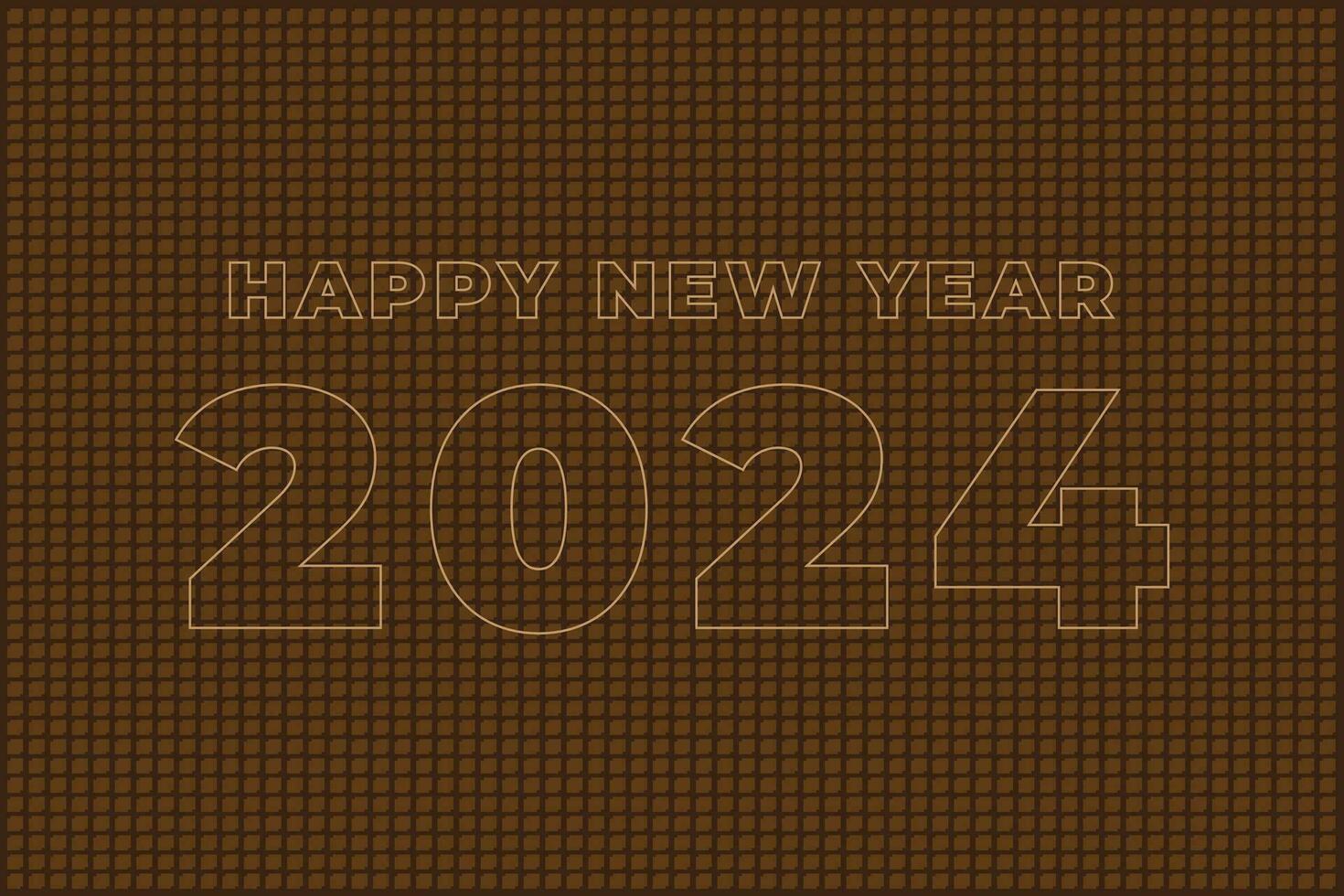 2024 number for Happy New Year vector