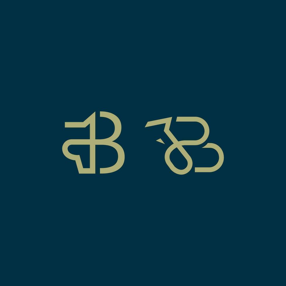Horse B logo design l vector