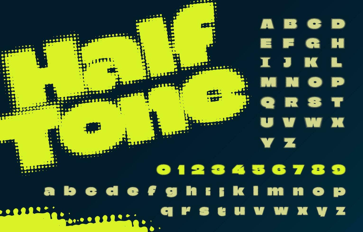 Halftone alphabetical rough urban type style vector design set