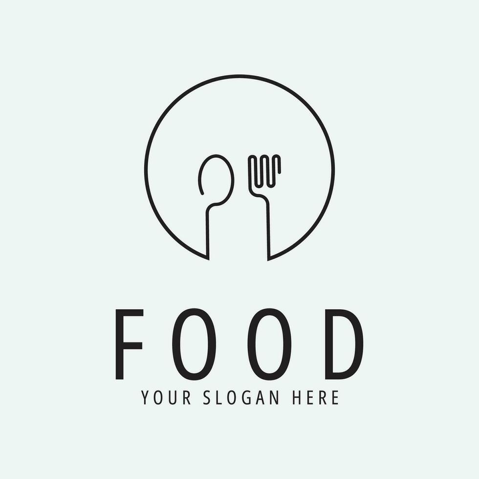 restaurant food logo vector illustration design