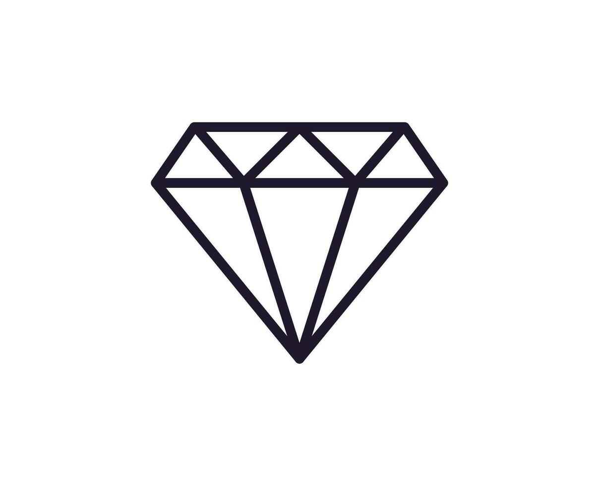 Internet and interface symbols in line style. Vector sign for apps, web sites, UI. Perfect for web sites, apps, stores, shops. Vector line icon of diamond