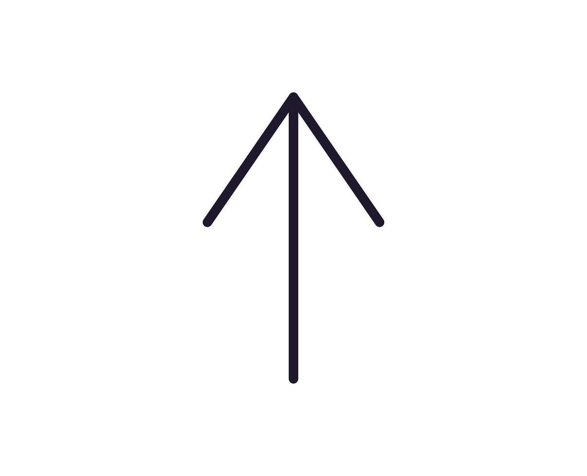 Arrow line icon on white background vector