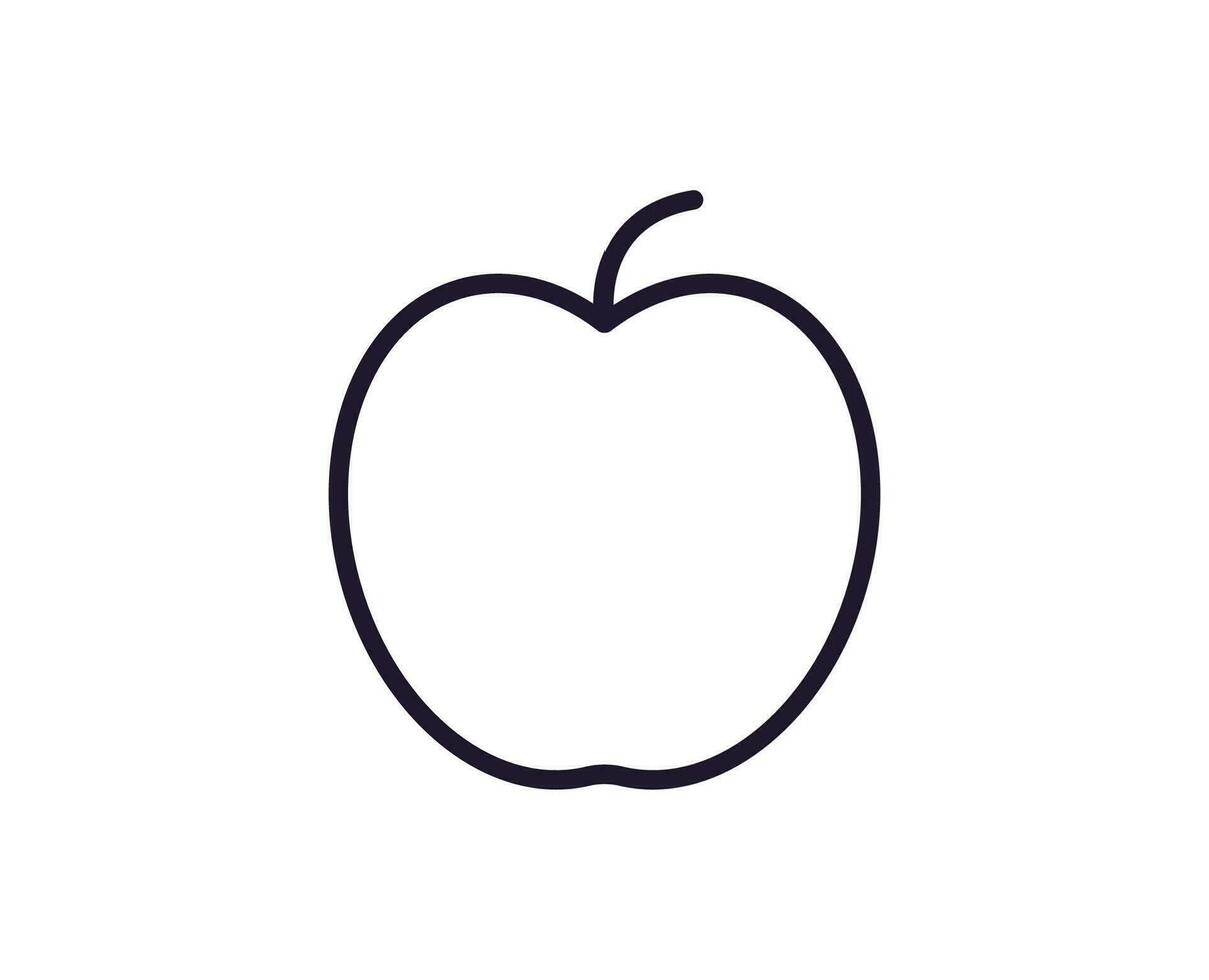 Health symbol. Vector sign for web sites, adverts, UI, internet shops and stores. Editable stroke. Vector line icon of apple