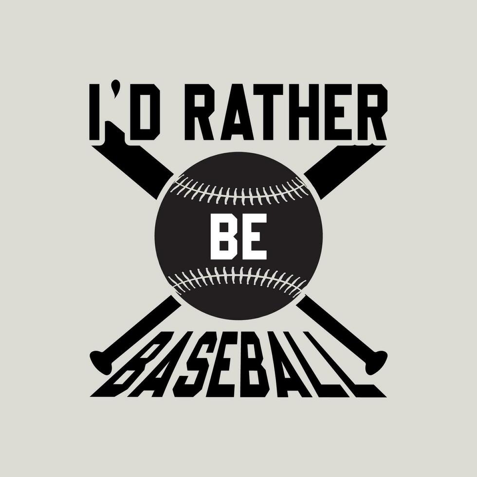 béisbol tipografía t camisa vector gráfico