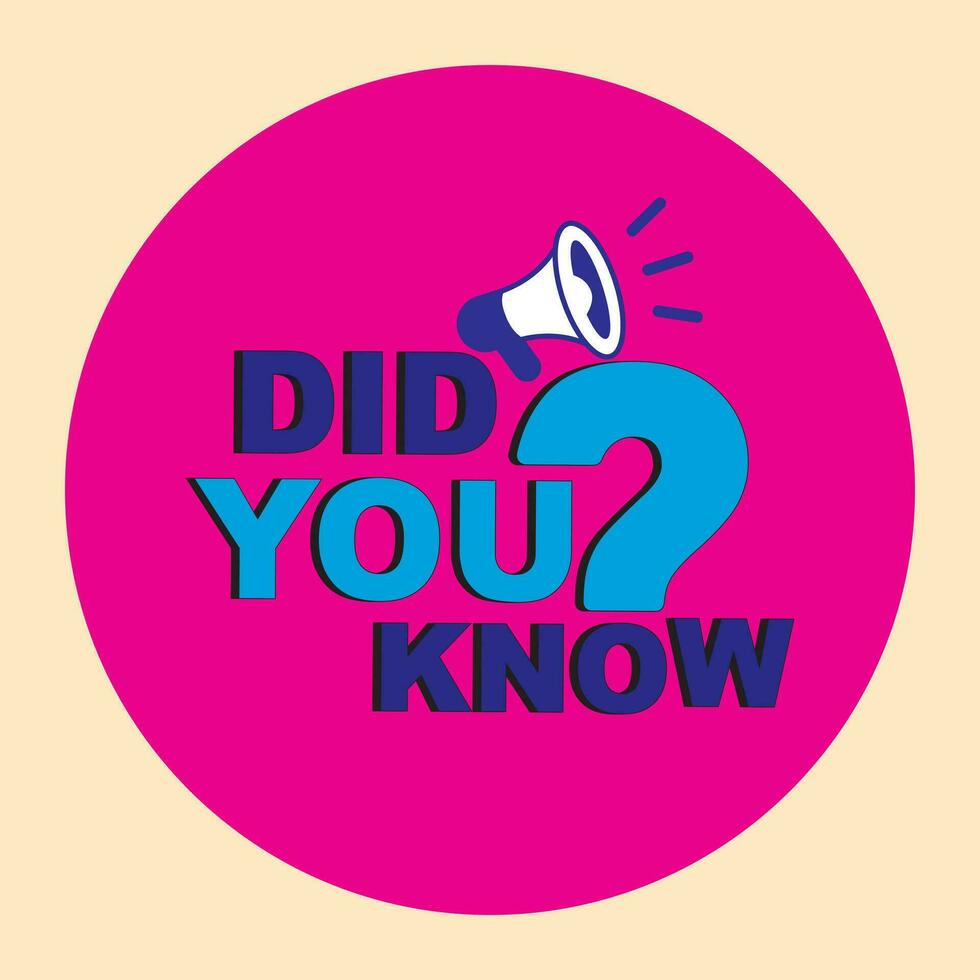 DID you know on a social media post. vector