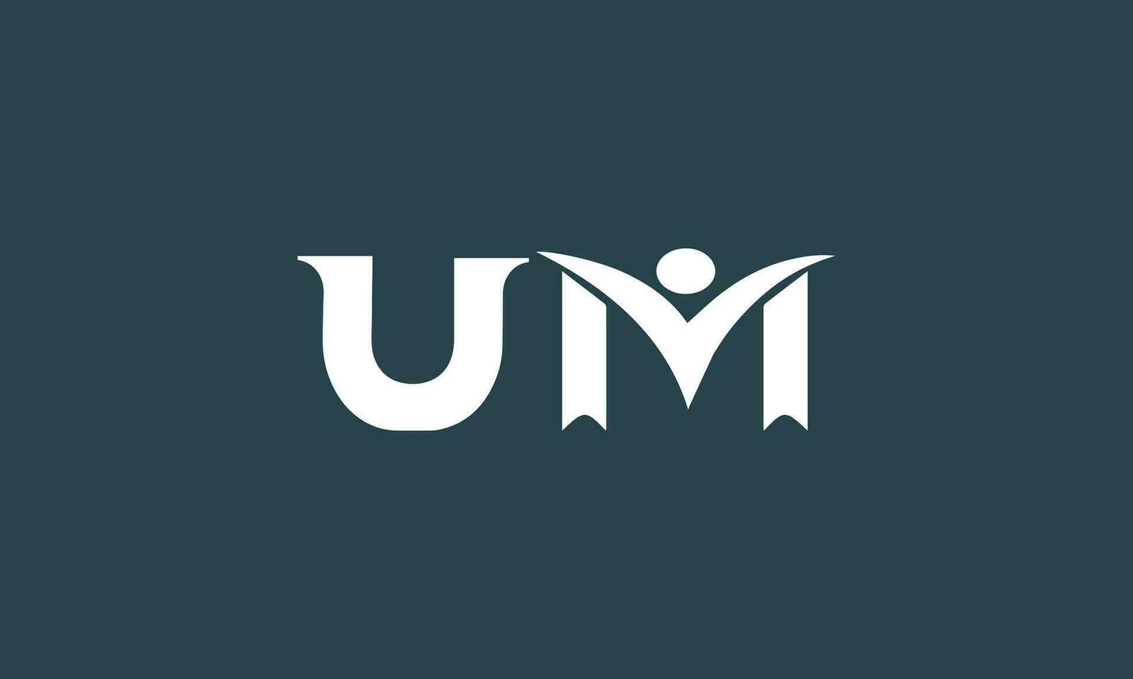 MU UM M U abstract vector logo monogram