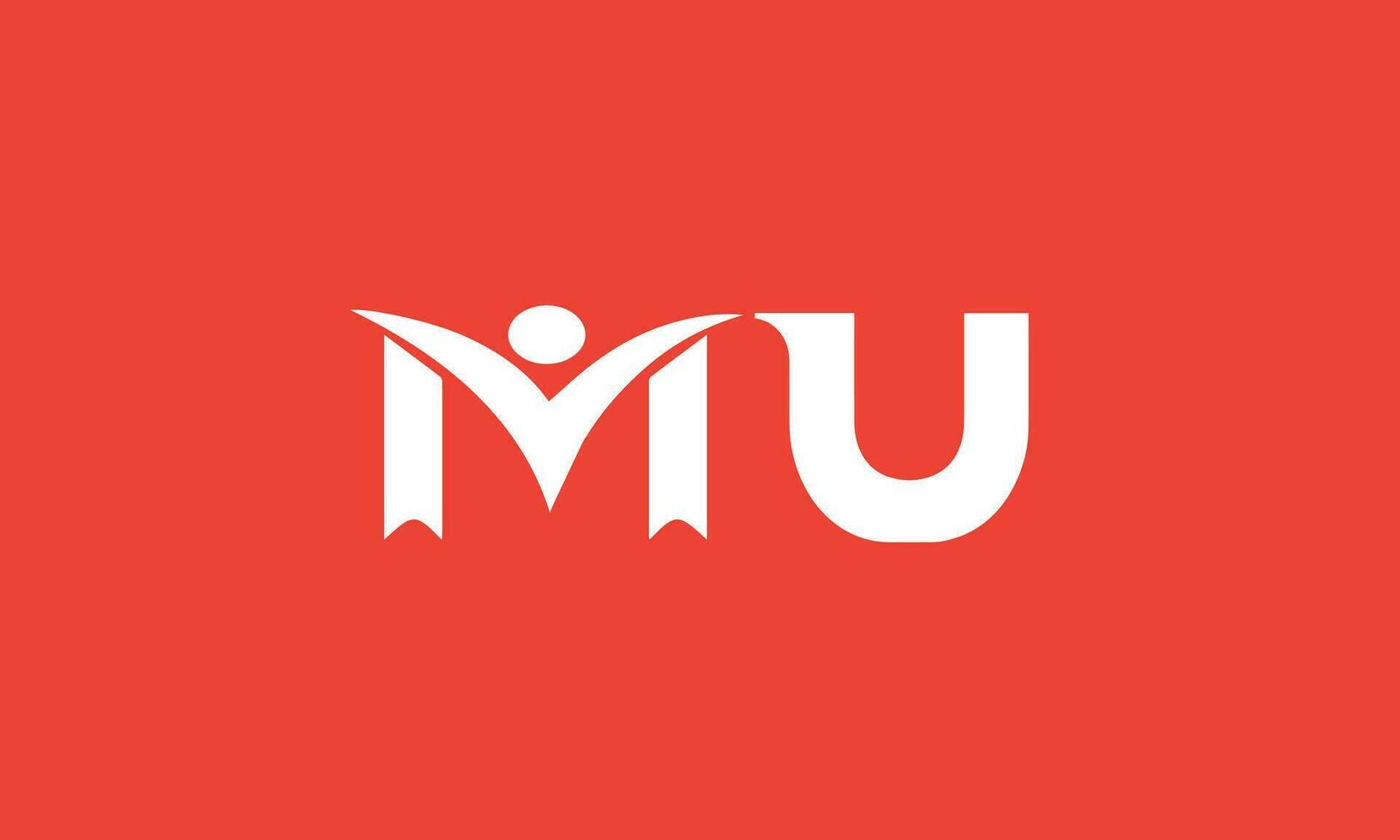 MU UM M U abstract vector logo monogram