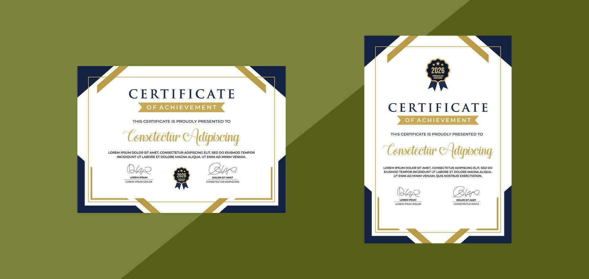 certificate template for business corporate online education vector