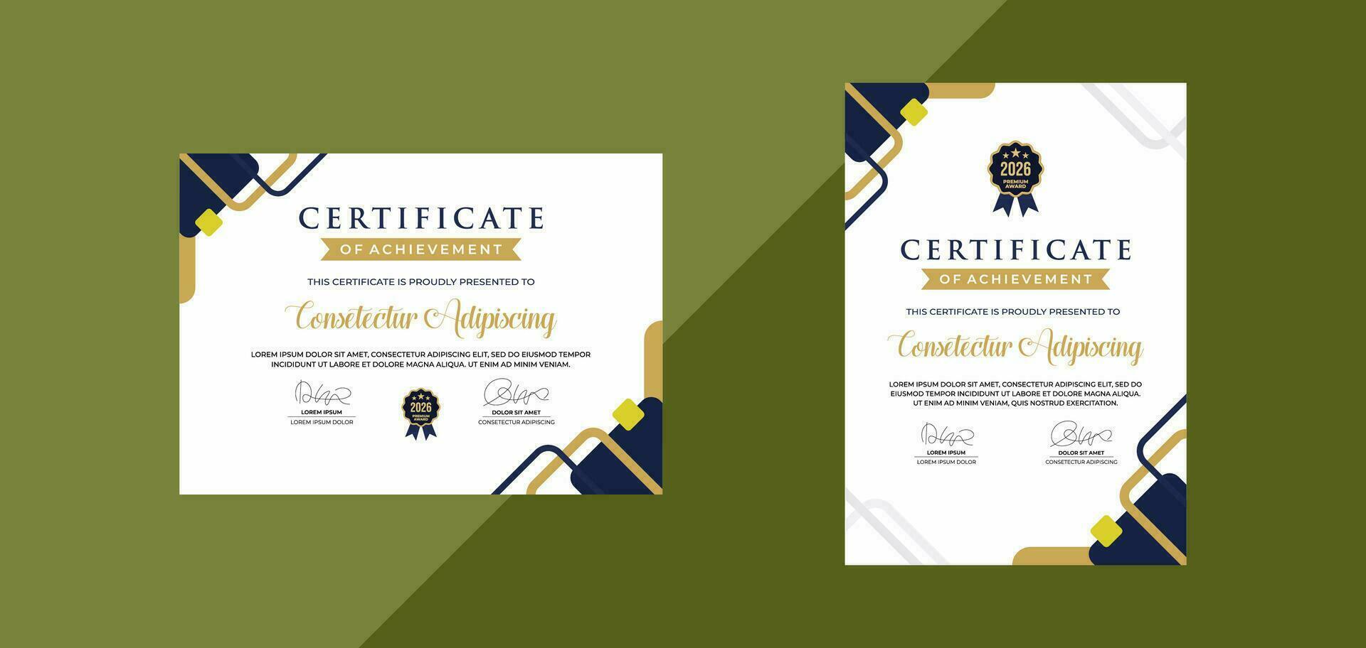 certificate template for business corporate online education vector