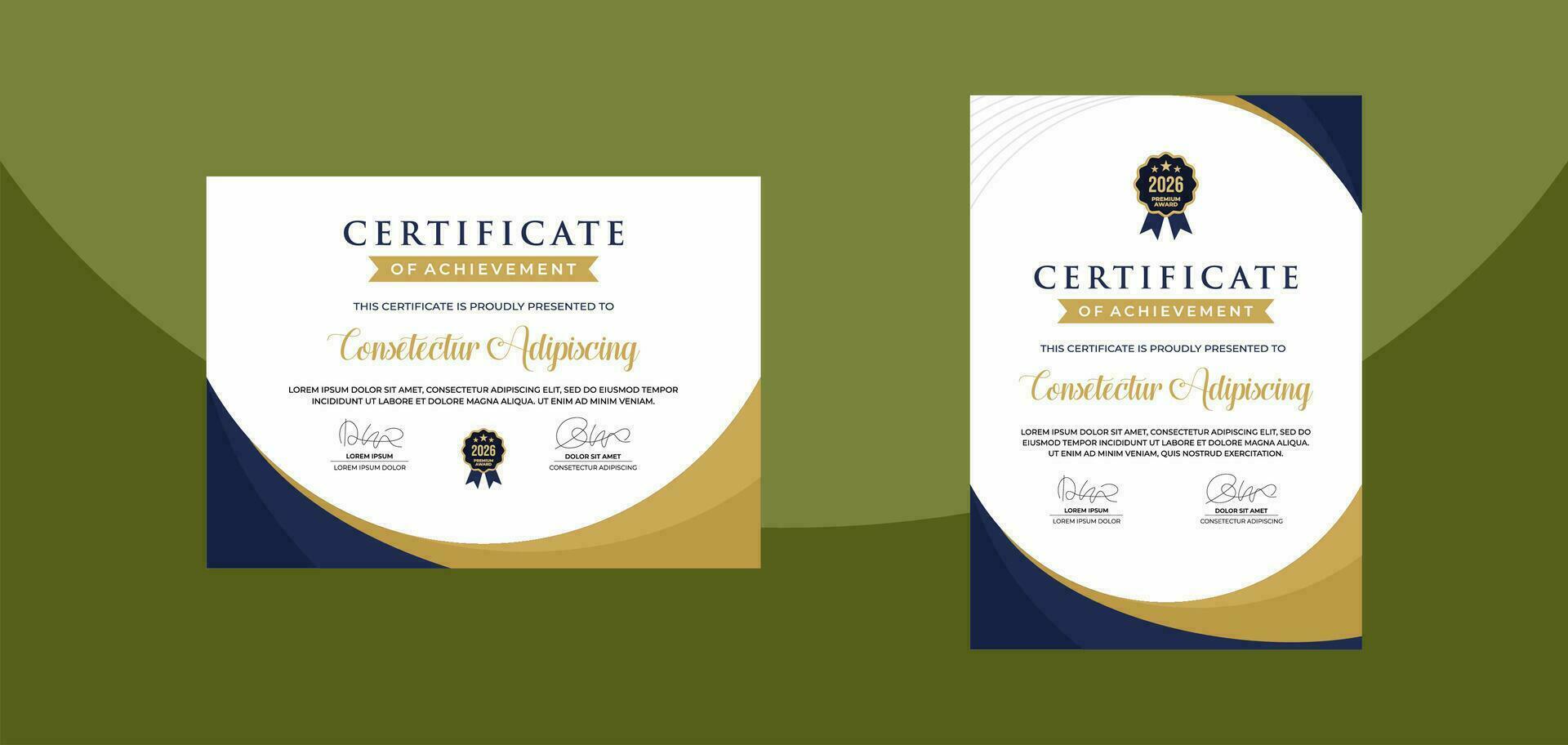simple modern certificate template for business corporate online education webinar vector