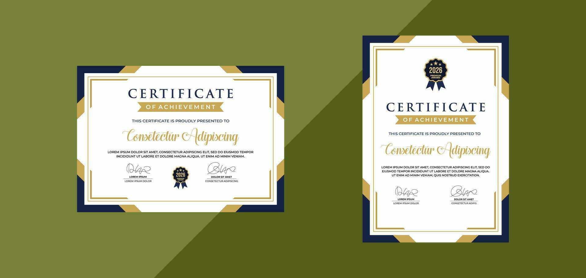 certificate template for business corporate online education vector