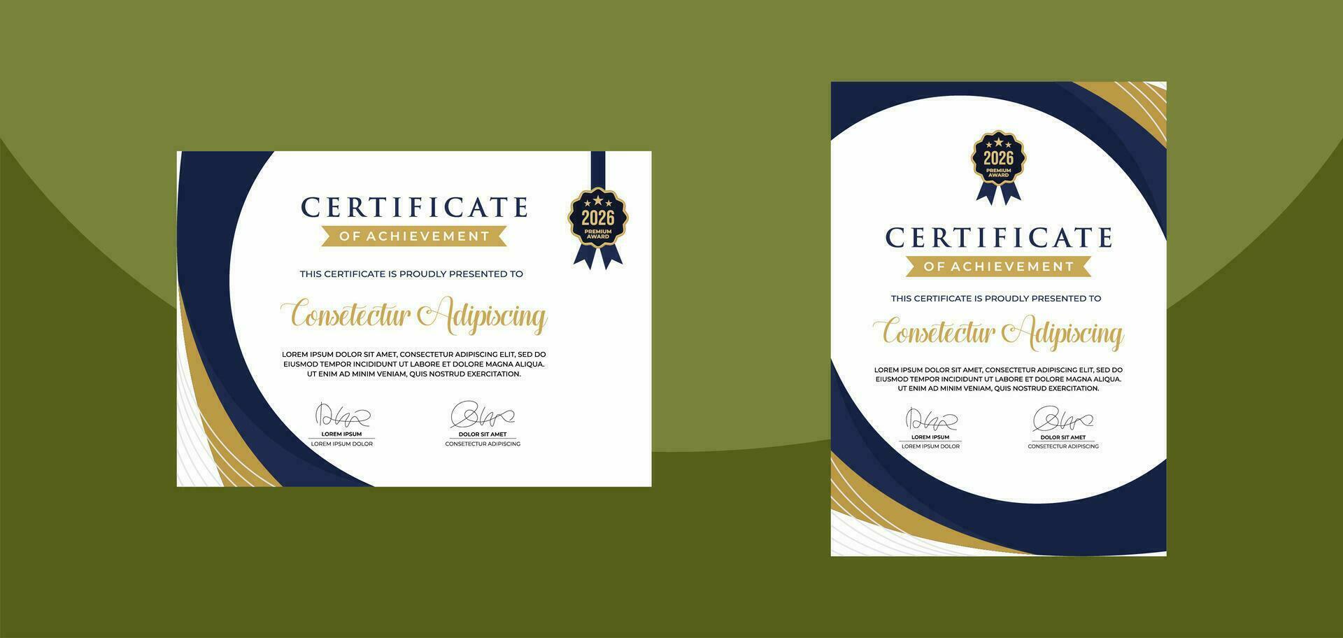 simple modern certificate template for business corporate online education webinar vector
