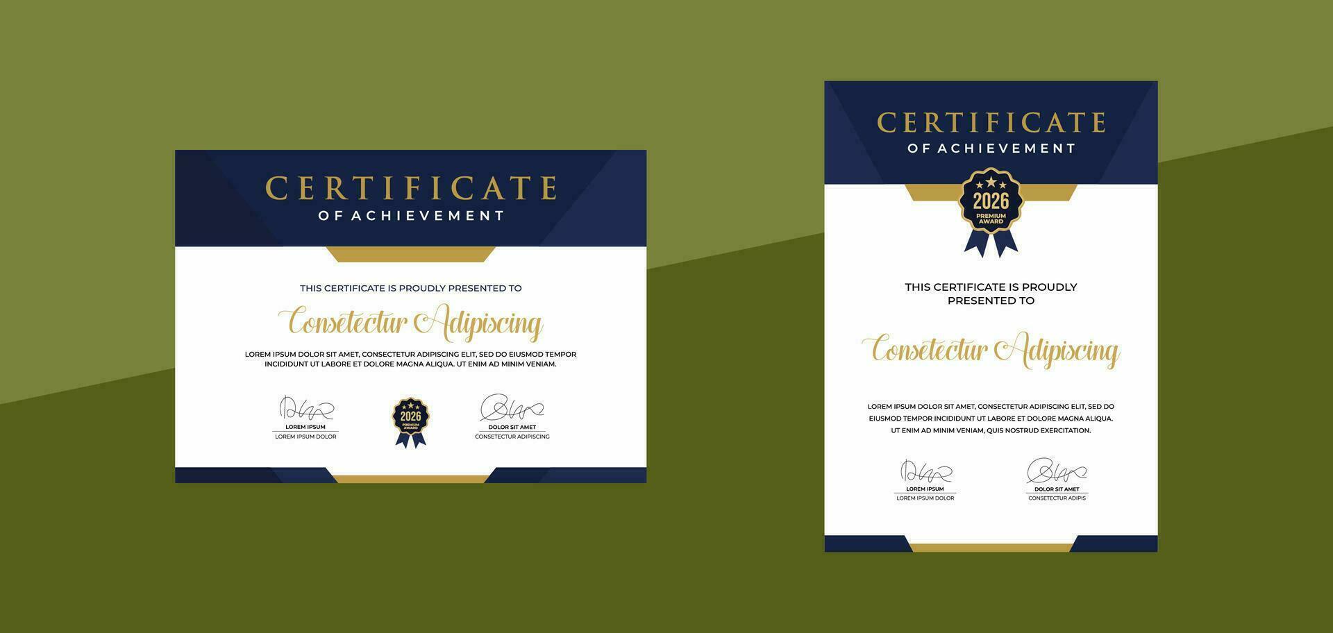 certificate template for business corporate online education vector