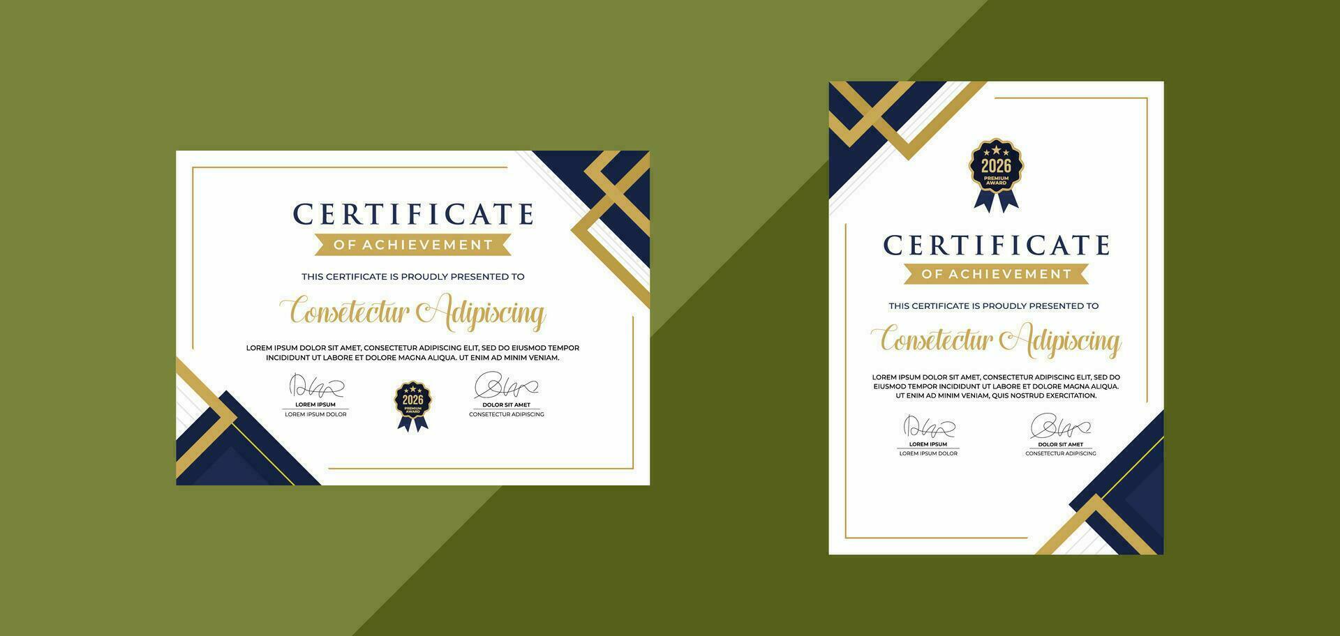 certificate template for business corporate online education vector