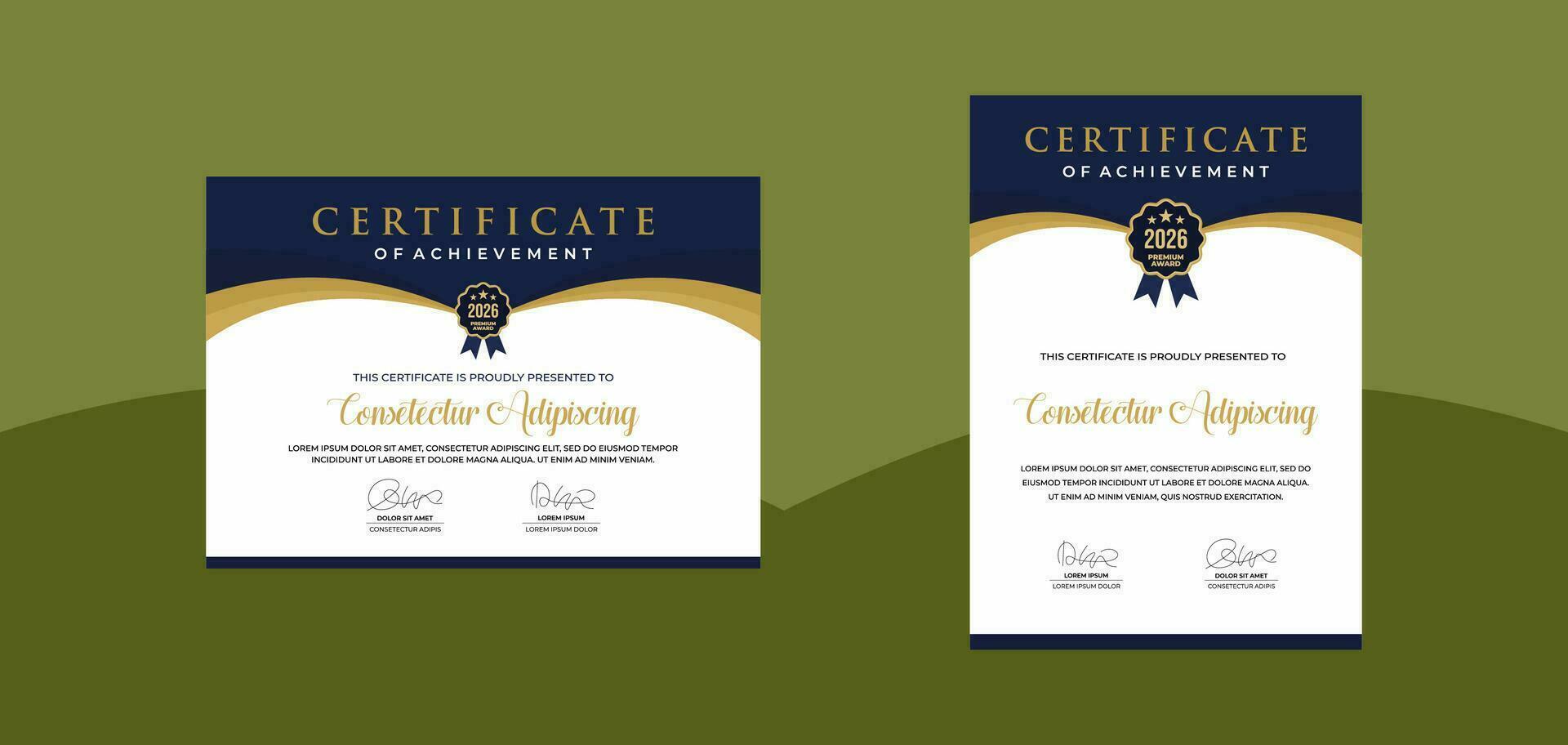 certificate template for business corporate online education vector