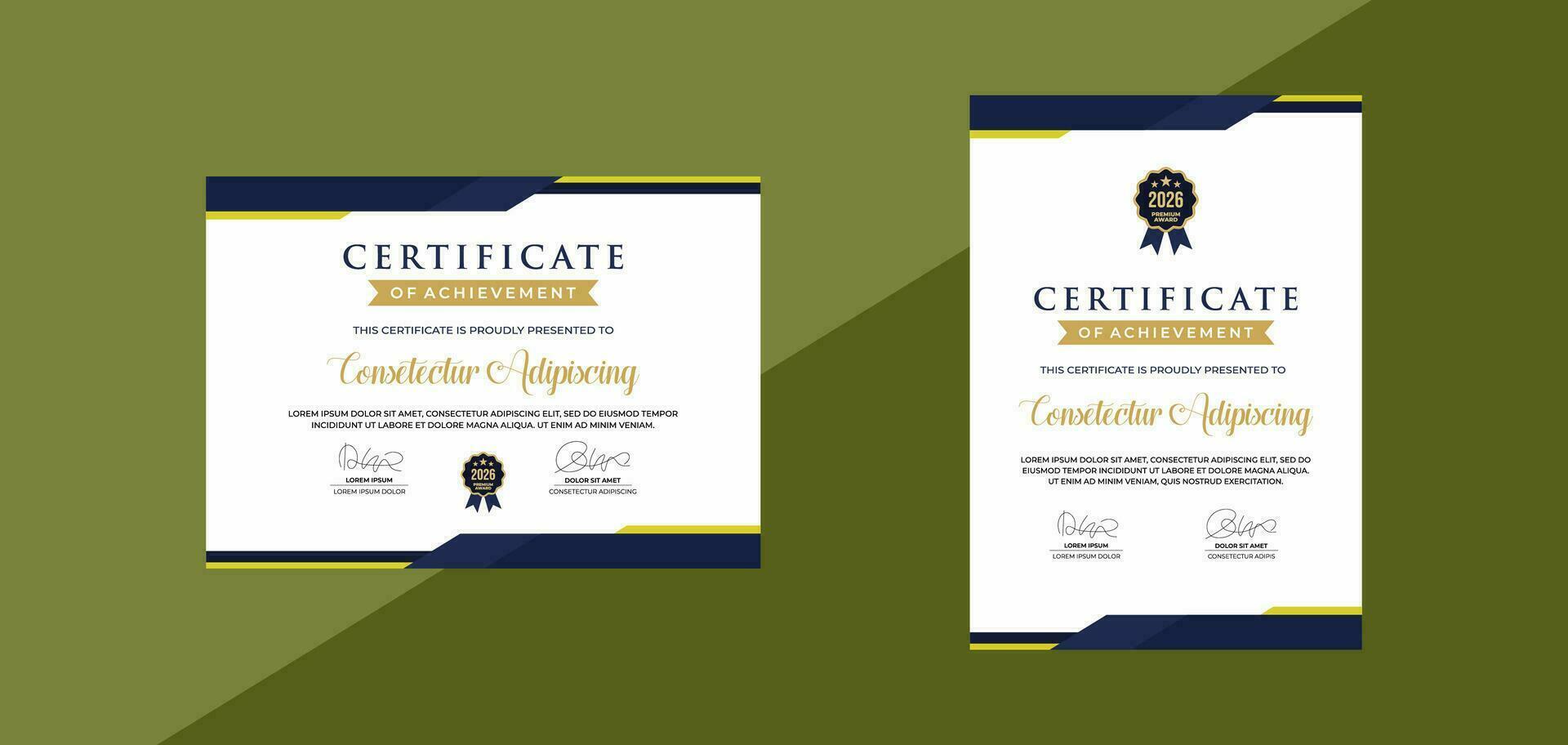 certificate template for business corporate online education vector