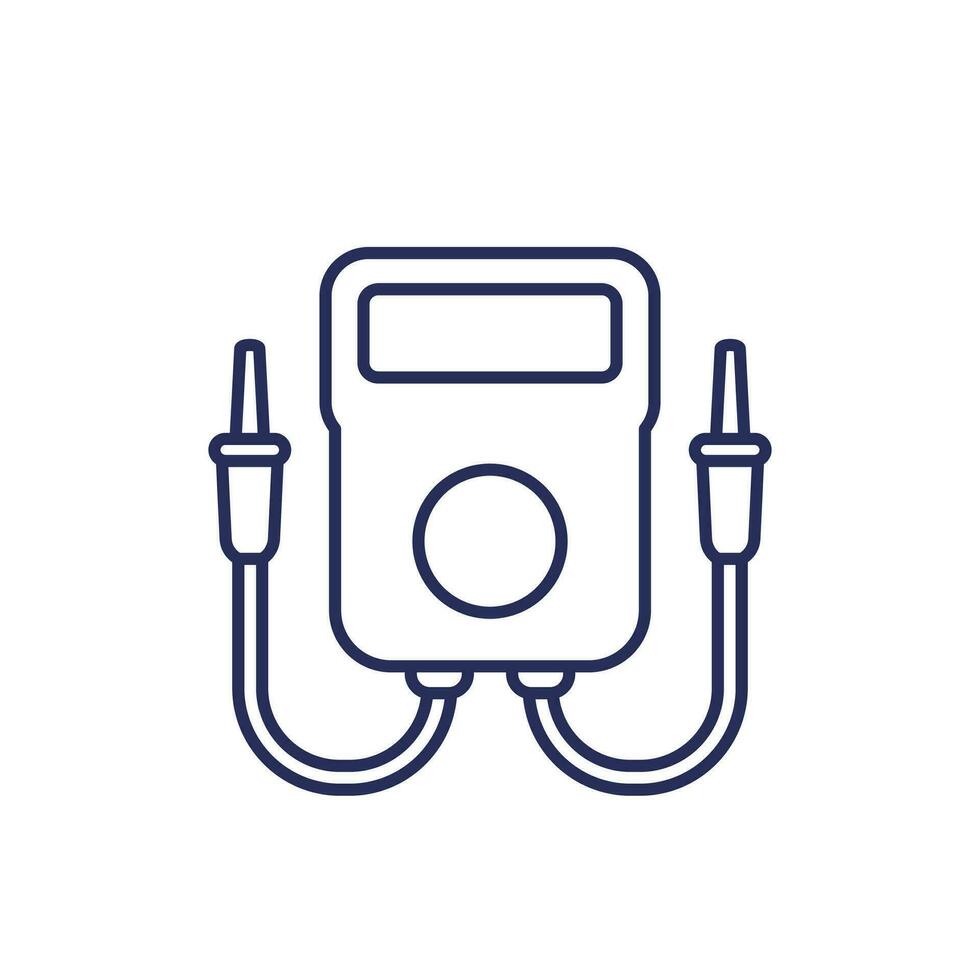 multitester or multimeter line icon vector