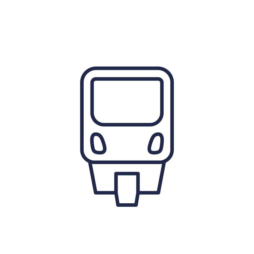 monorail line icon, single rail train vector
