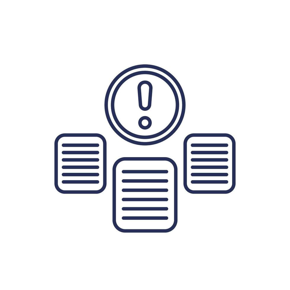 important documents line icon, vector