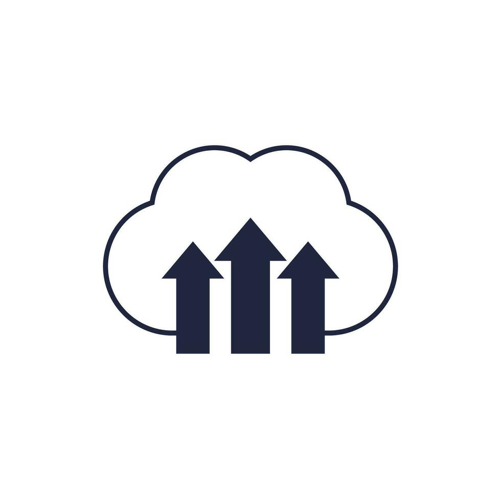 upload to web vector icon with cloud