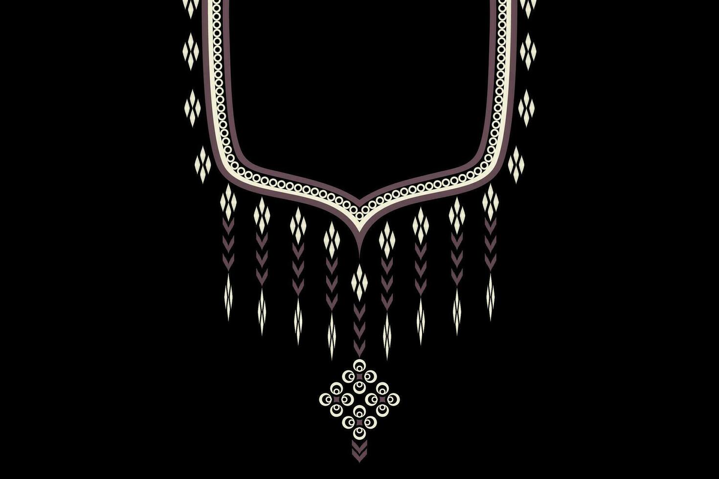 ethnic collar lace oriental pattern. Aztec style embroidery abstract vector illustration. Designs for fashion texture, textile, fabric, shirt, cloth