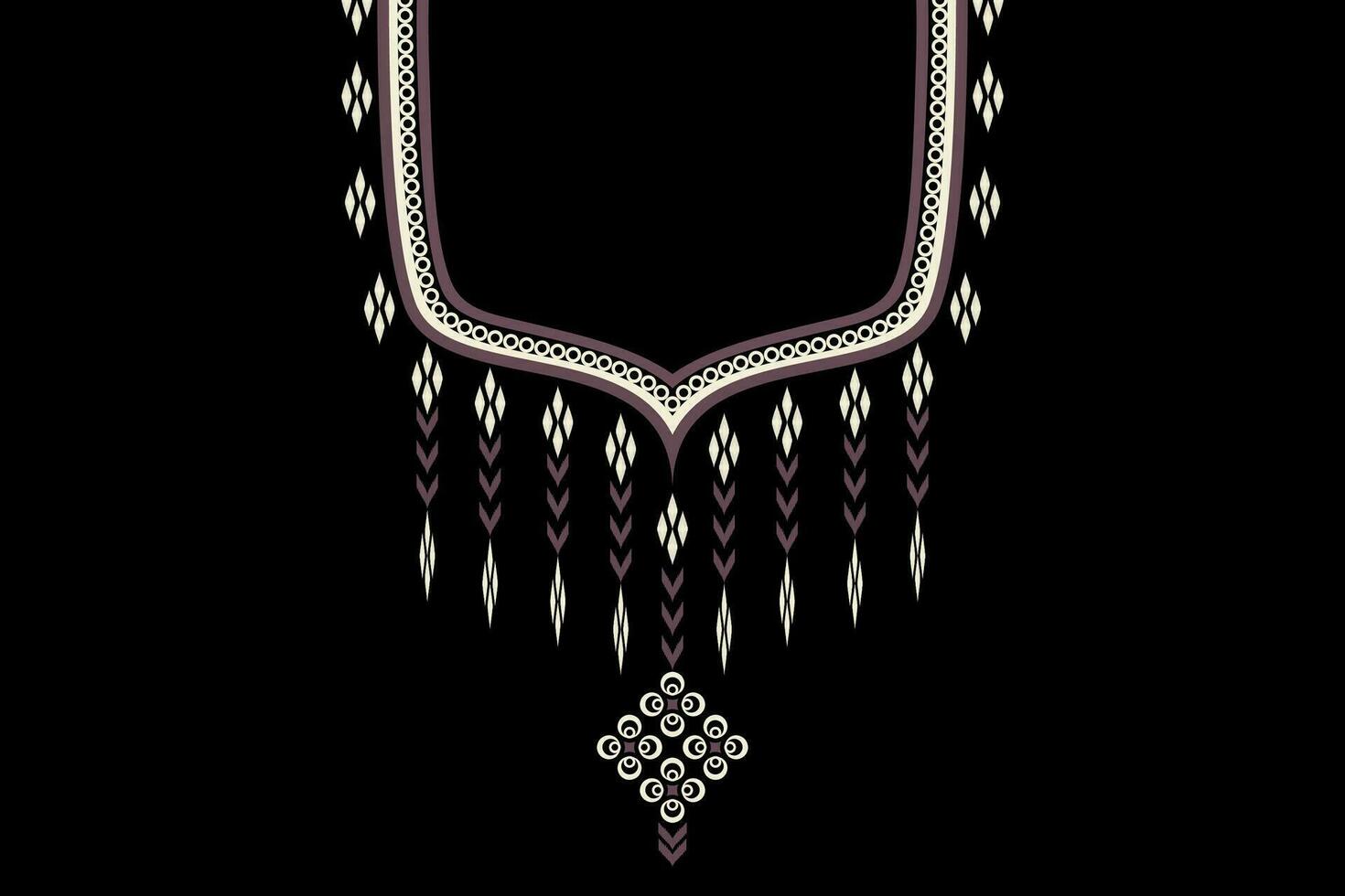 étnico collar cordón oriental modelo. azteca estilo bordado resumen vector ilustración. diseños para Moda textura, textil, tela, camisa, paño