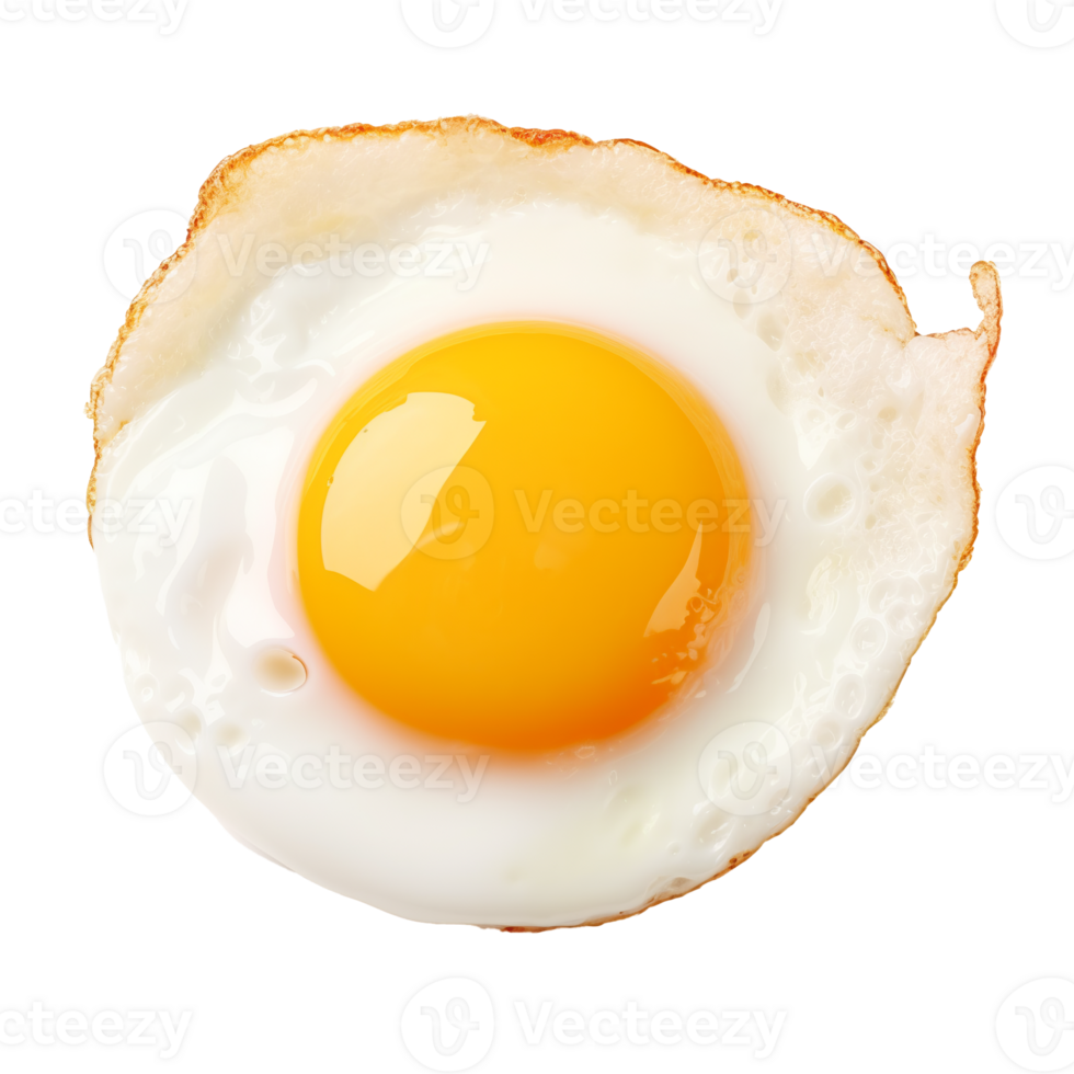 Fried egg isolated on transparent background. Top view AI Generated  27187877 PNG