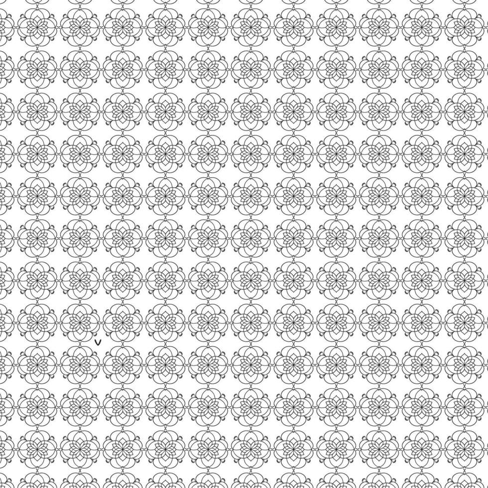 ogee seamless pattern monochrome geometric background. Vector illustration