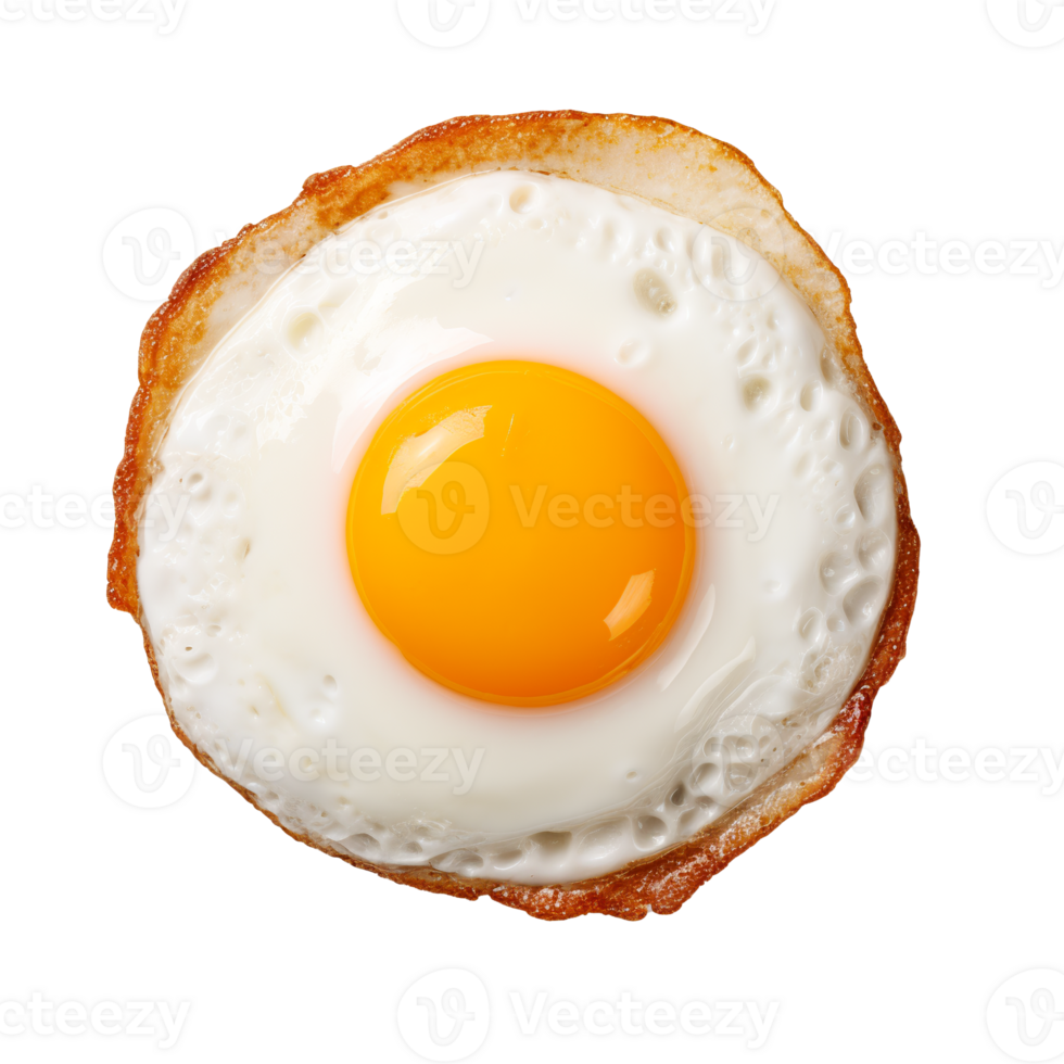 Fried egg isolated on transparent background. Top view AI Generated  27187877 PNG