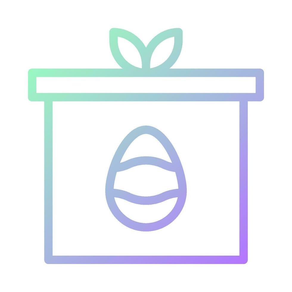 regalo huevo icono degradado verde púrpura color Pascua de Resurrección símbolo ilustración. vector