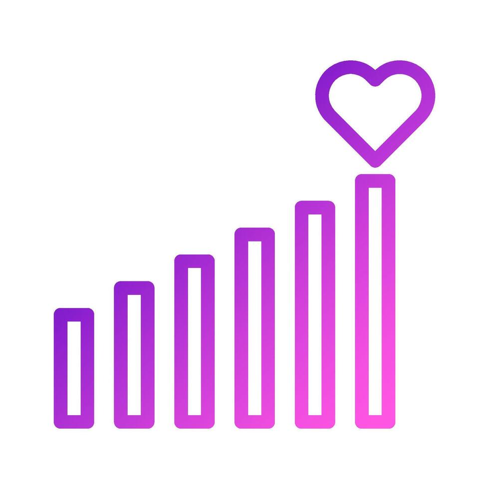 Signal love icon gradient purple pink style valentine illustration symbol perfect. vector