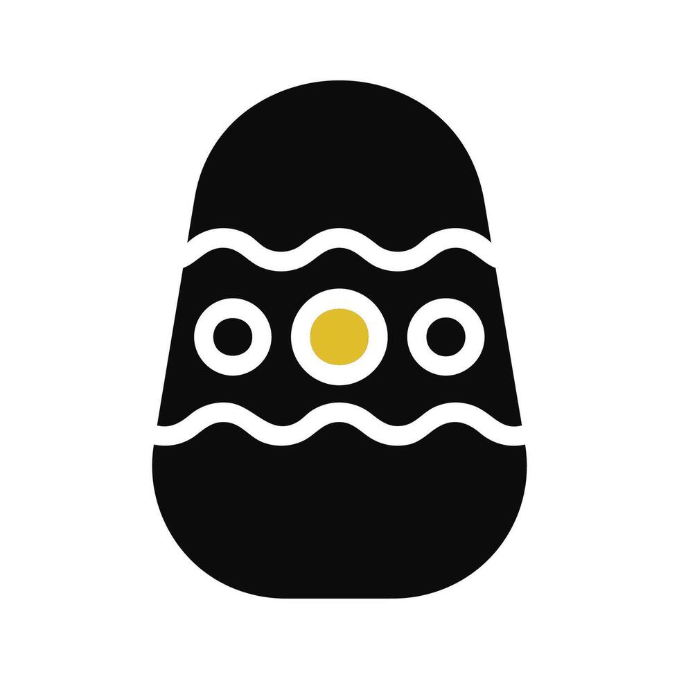 Egg icon solid grey orange colour easter symbol illustration. vector