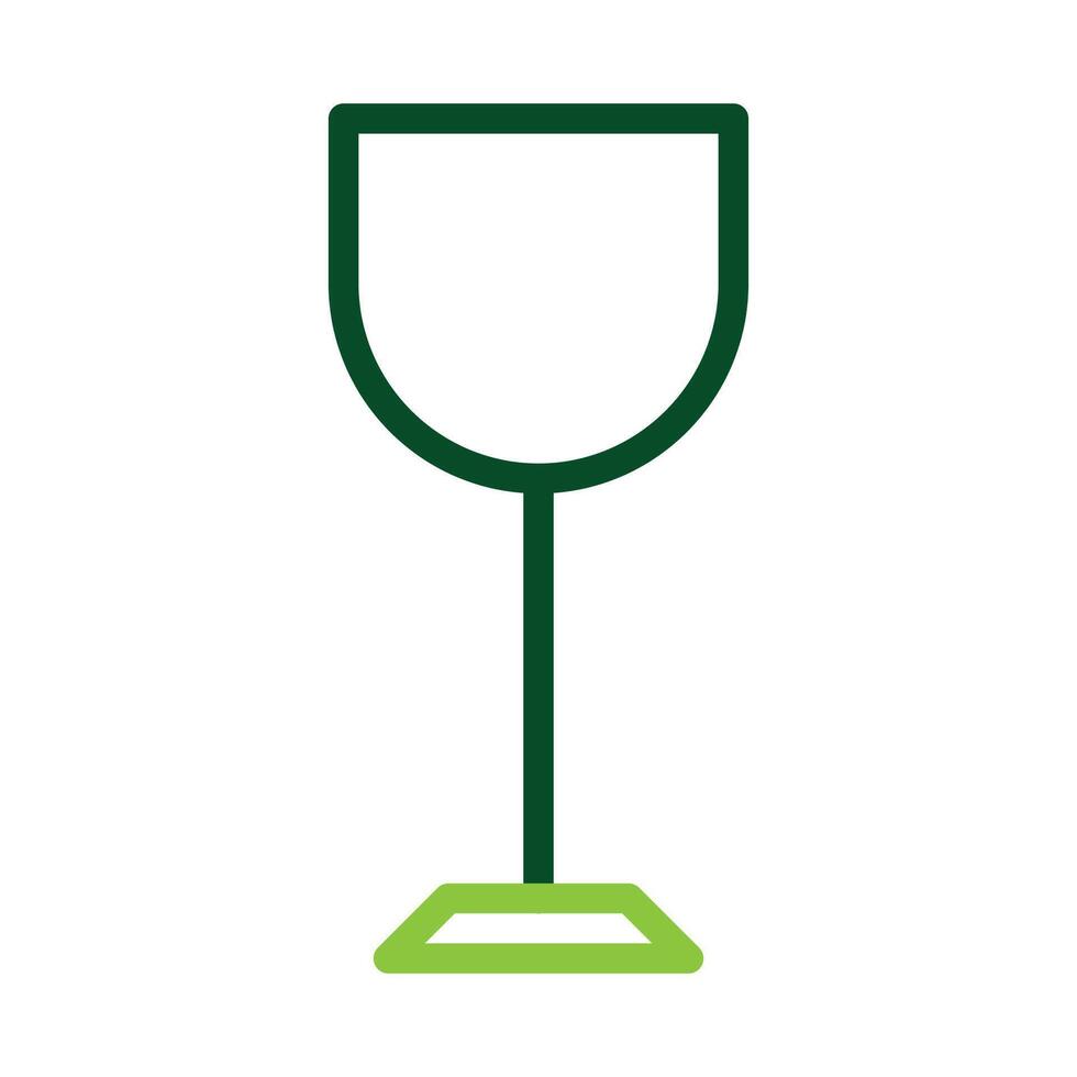 vaso vino icono duocolor verde color Pascua de Resurrección símbolo ilustración. vector